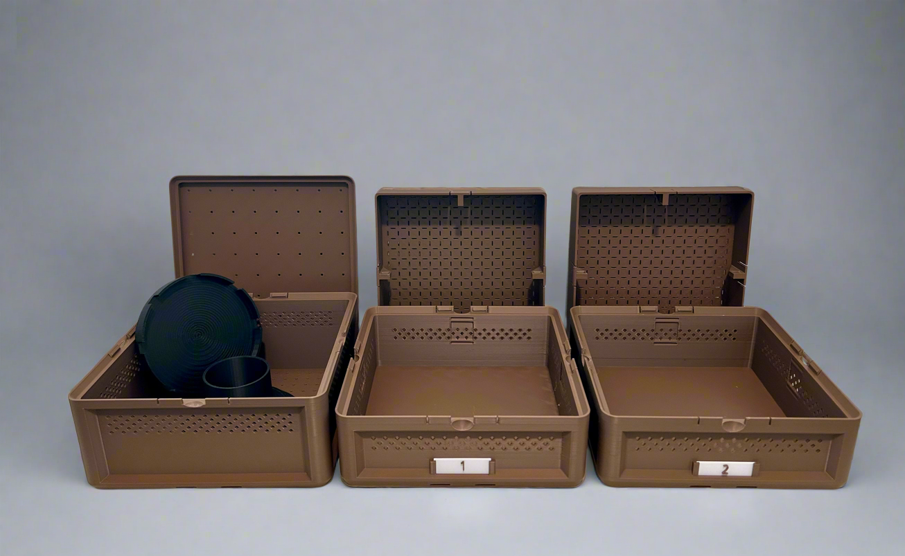 3-Tier Mealworm Squirm Stack System- Brown