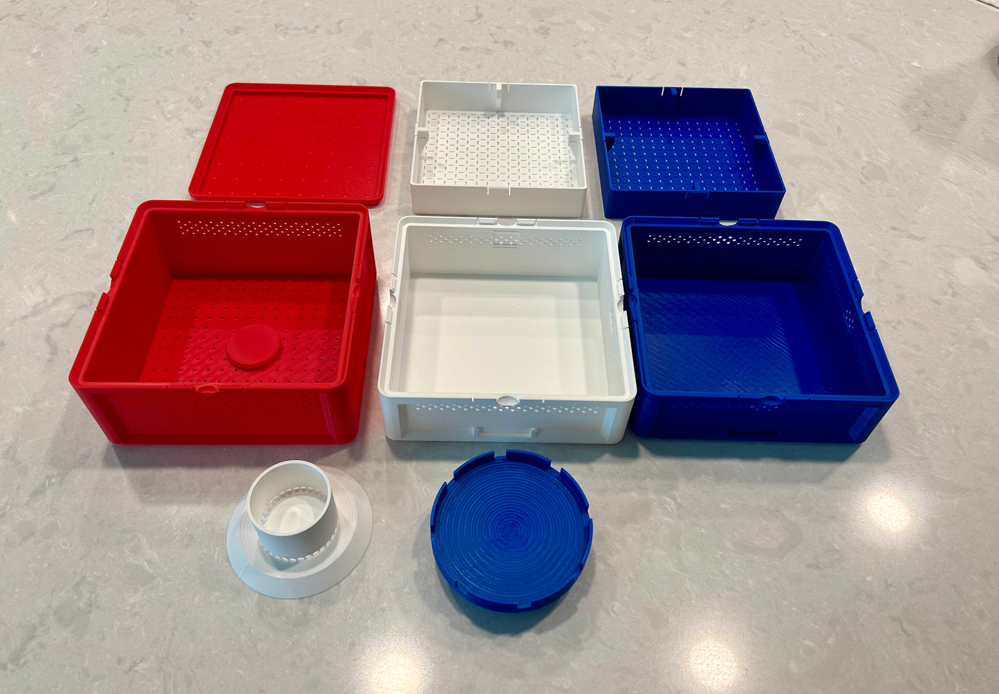 Red, White & Blue! 3-Tier Mealworm Breeding Farm System