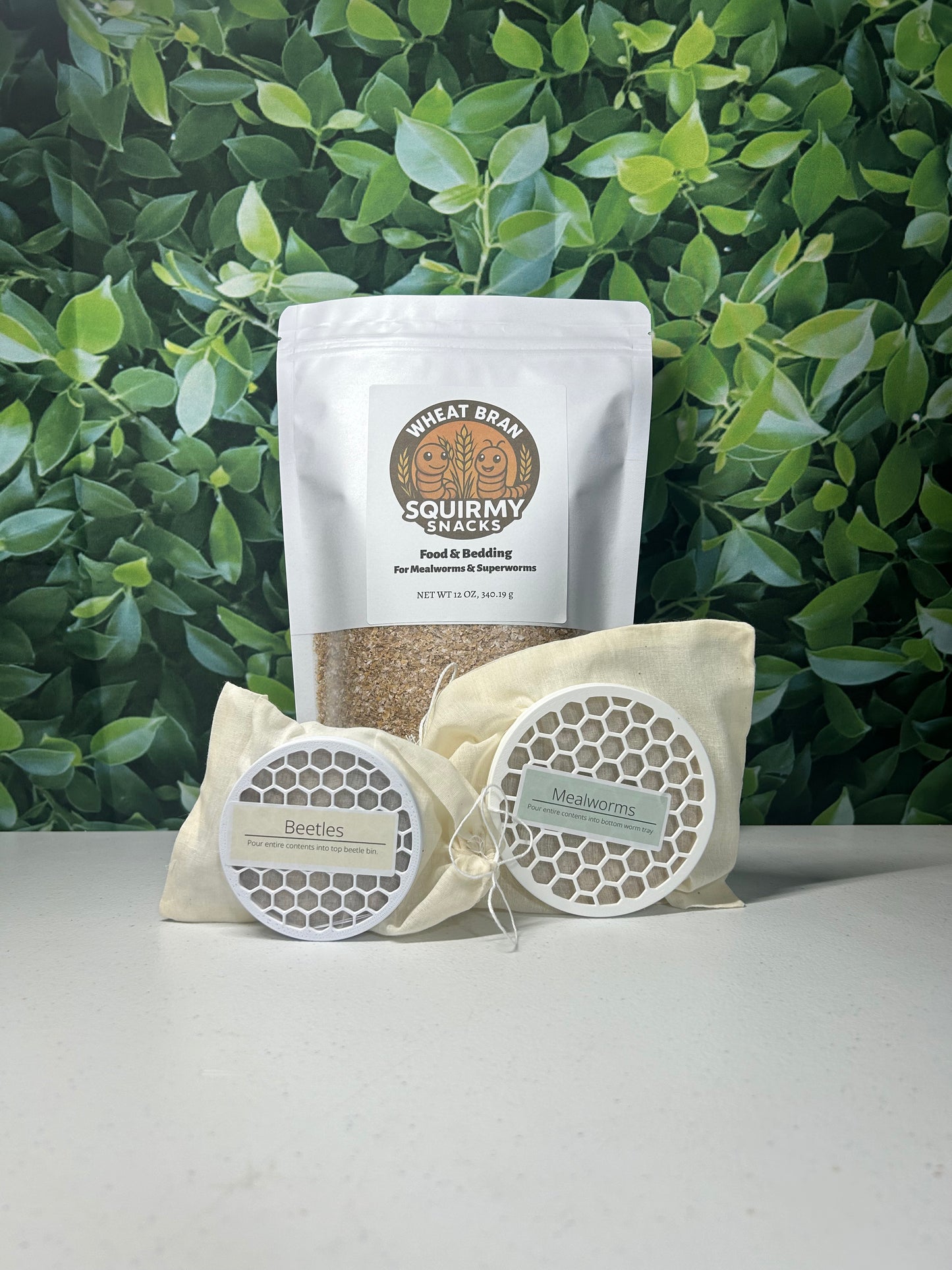Complete Mealworm Farm Starter Bundle: SquirmStack + Beetles & Mealworms + Wheat Bran